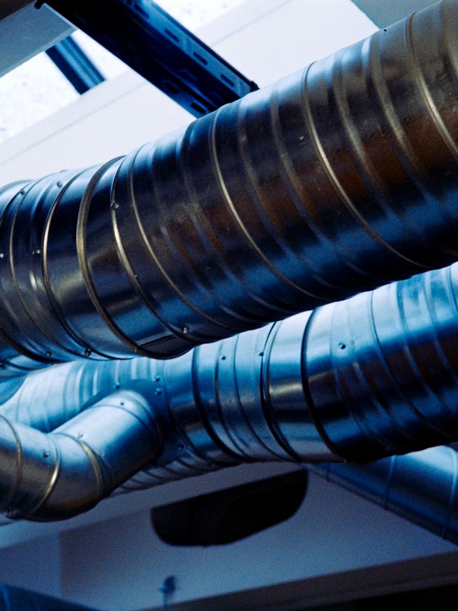 Réseau de conduits de ventilation en métal
